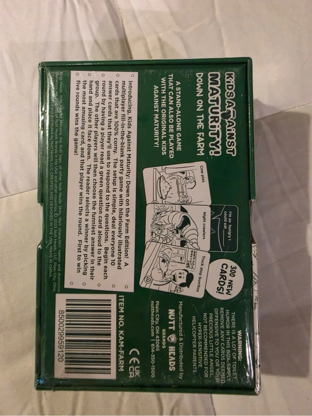 Nutt Heads Kids Against Maturity! Down On The Farm Edition NEW in sealed box